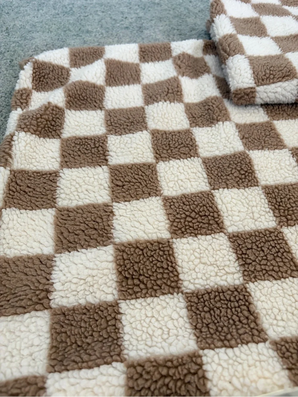 Cozy Checkered Brown and Cream